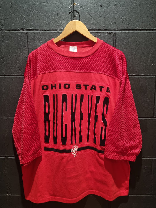 Ohio State Buckeyes Jersey Tee Made in USA Large