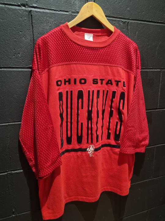 Ohio State Buckeyes Jersey Tee Made in USA Large