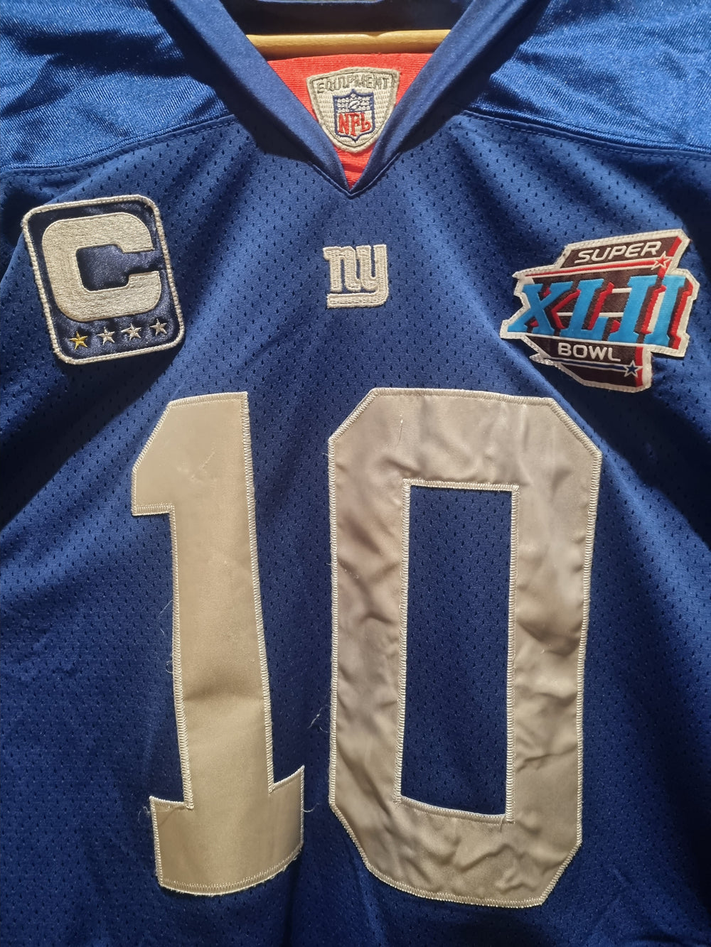 NY Giants Manning Super Bowl XLII Reebok 2XL / 52