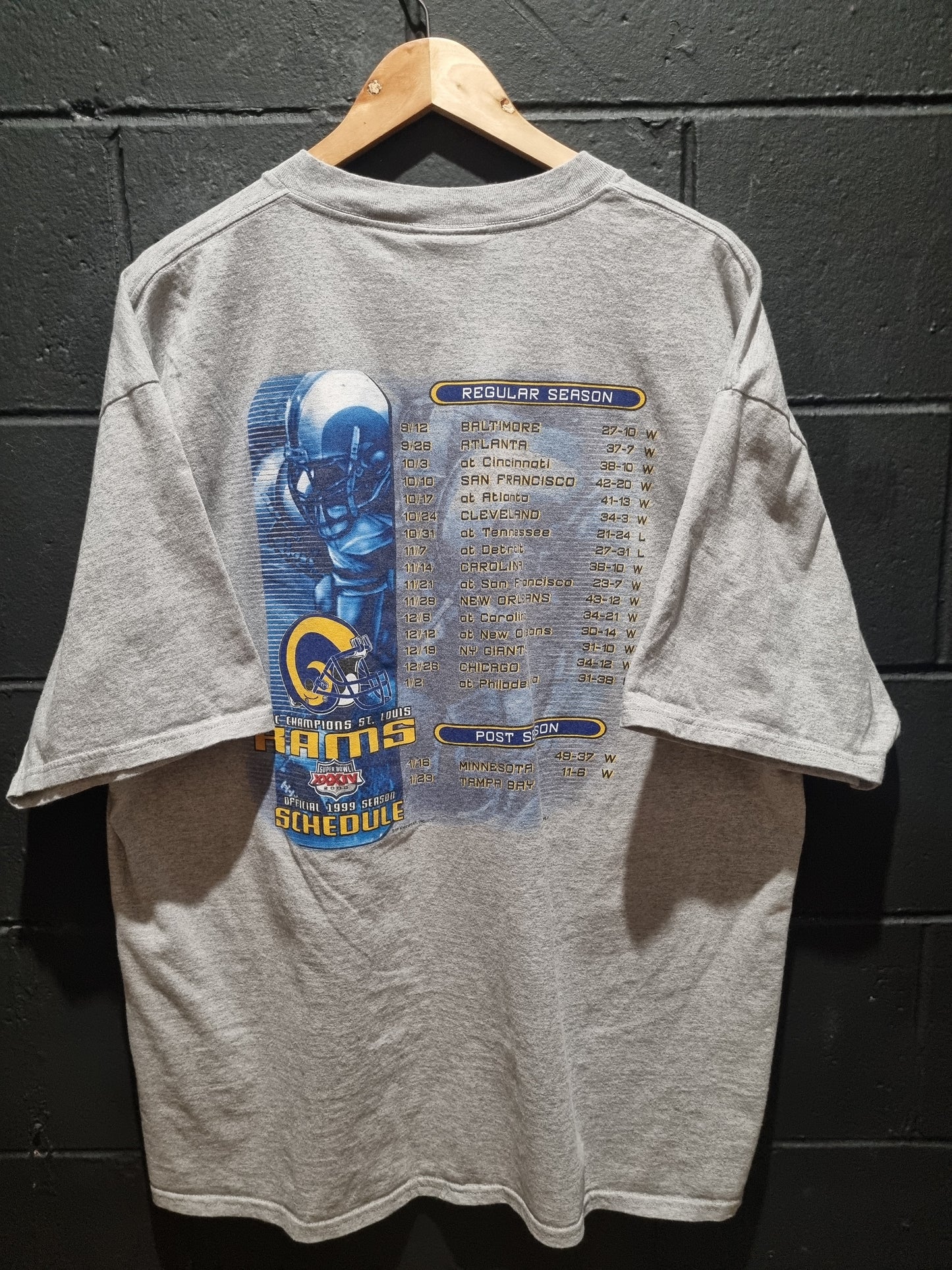 St Louis Rams NFC 1999 - 2000 Superbowl XXXIV Champions Lee Sport 2XL