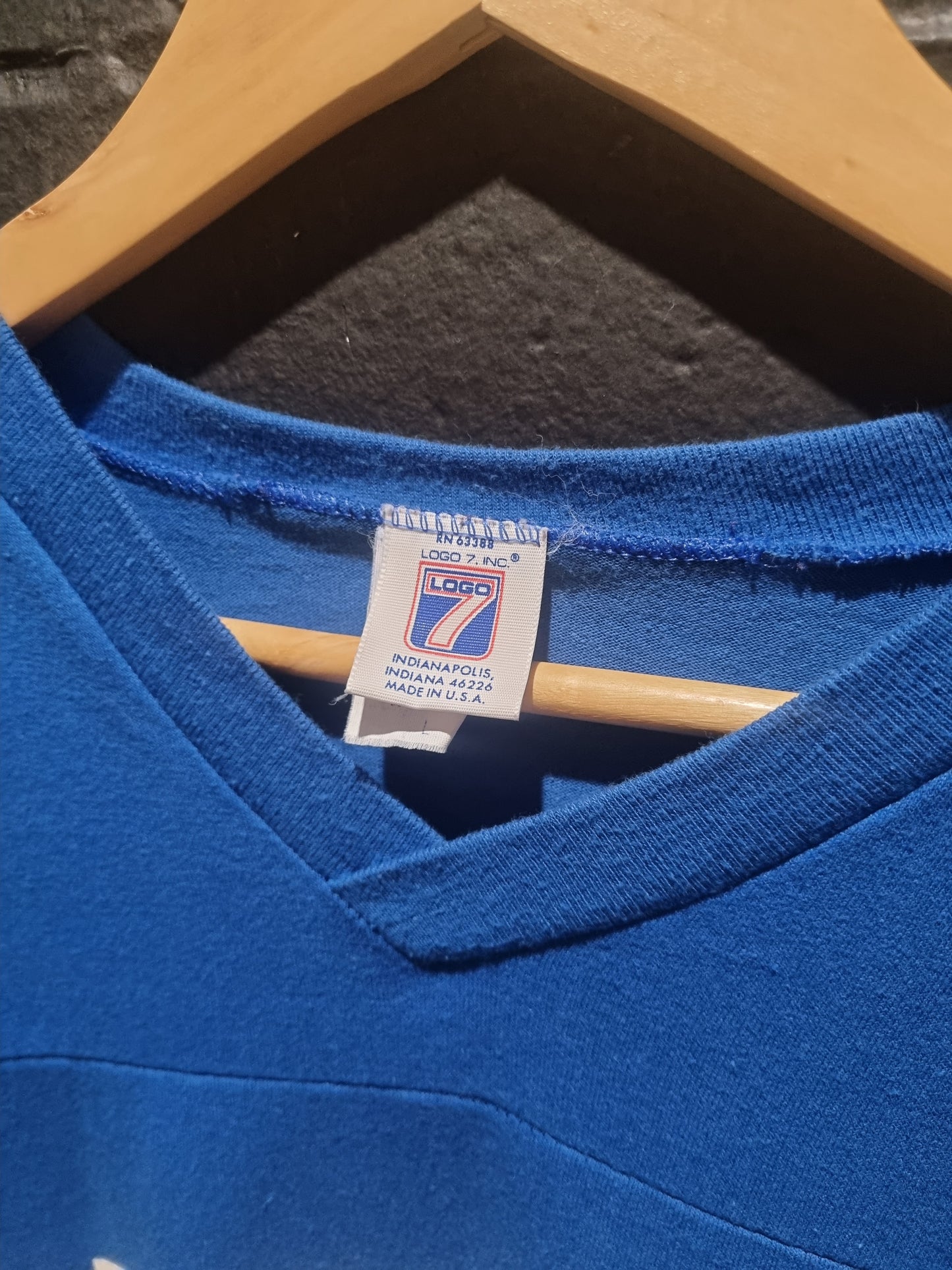Seattle Seahawks V-Line Jersey Tee Logo7 Made in USA Large