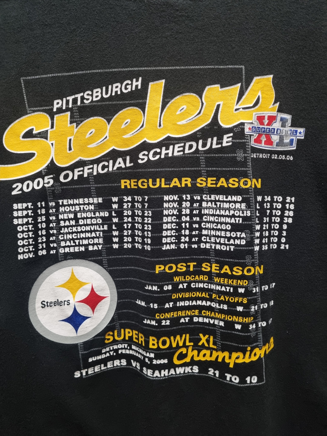 Super Bowl XL Champions Pittsburgh Steelers Allstyle XL