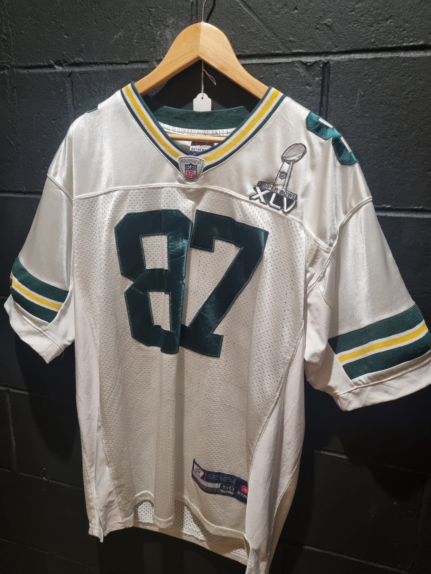 Green Bay Packers Nelson Super Bowl XLV Reebok XL