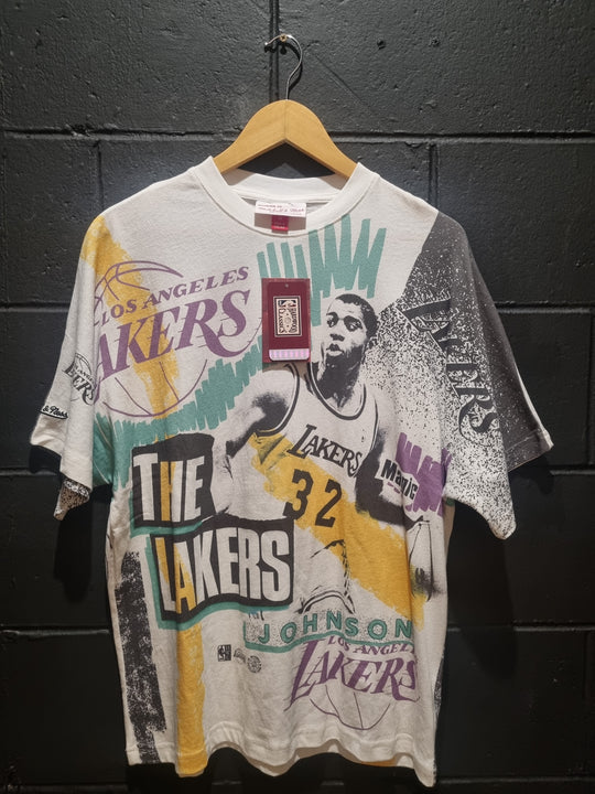 Los Angeles Lakers Johnson Hardwood Classics Mitchell and Ness Small