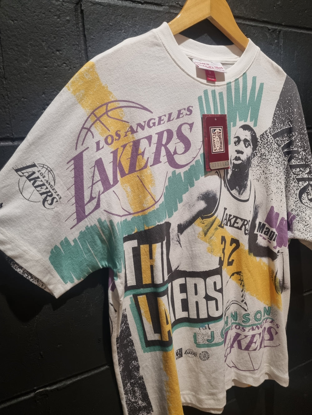 Los Angeles Lakers Johnson Hardwood Classics Mitchell and Ness Small