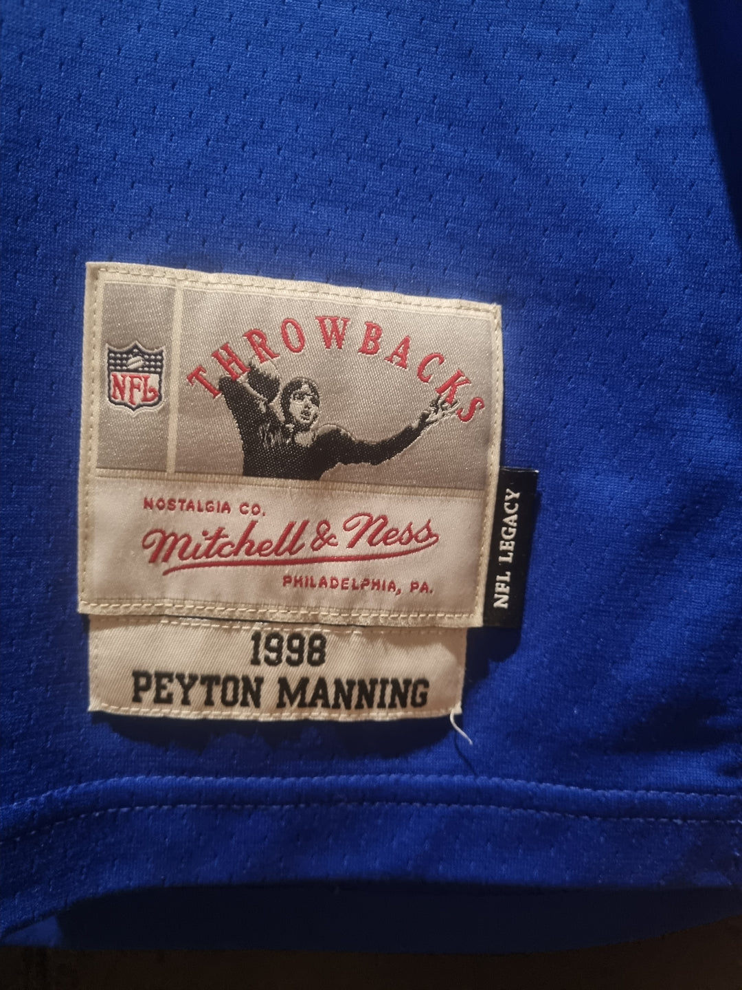 Indianapolis Colts Manning Throwbacks Mitchell and Ness Small