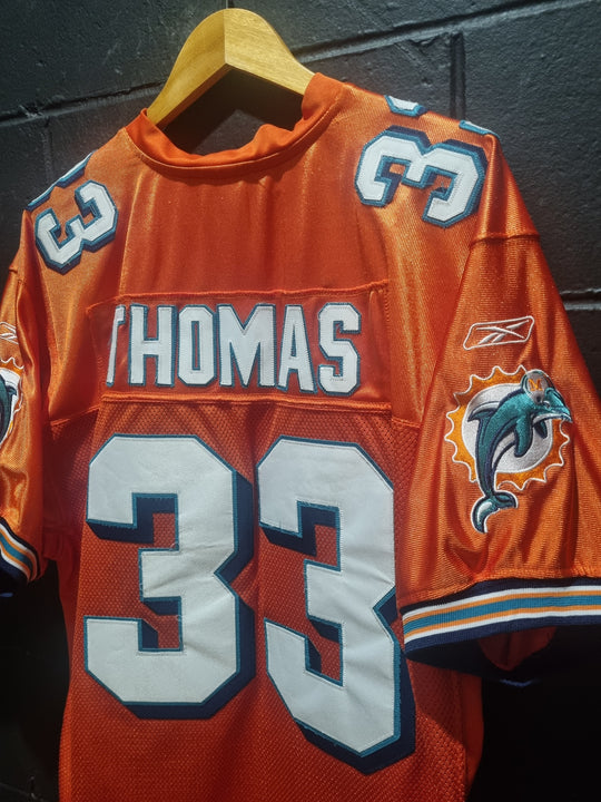 Miami Dolphins Daniel Thomas On Field Reebok 2011 XL