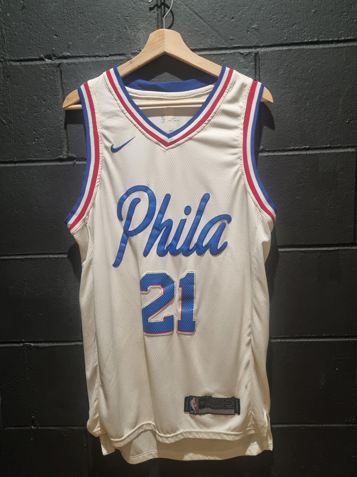 Philadelphia 76ers Embiid Nike Swingman Length +2 Large
