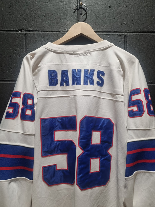 New York Giants Banks Mitchell and Ness 1986 Hockey Style Jersey 3XL