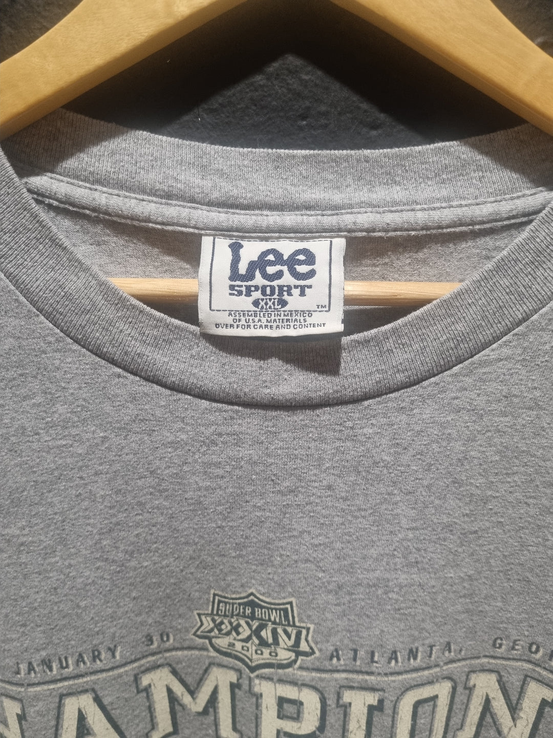 St Louis Rams Super Bowl Champion XXXLV Lee Sport XXL