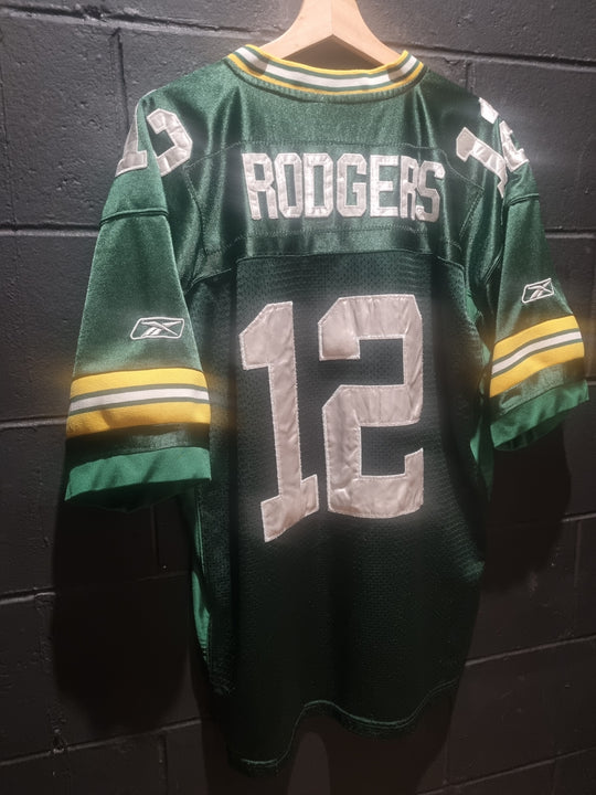 Green Bay Packers Aaron Rodgers On Field Reebok XL