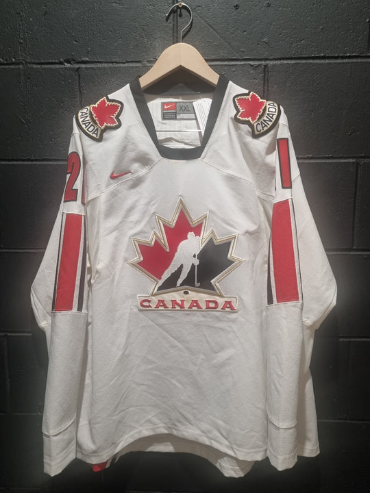 Signed Olympian Simon Gagne Canada Nike Jersey XXL