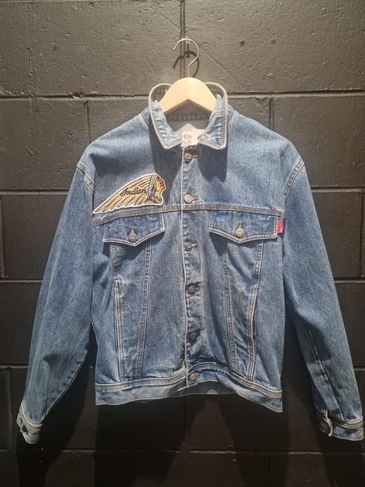 Rare 1992 Indian Motorcycle Coca Cola Denim Jacket Medium