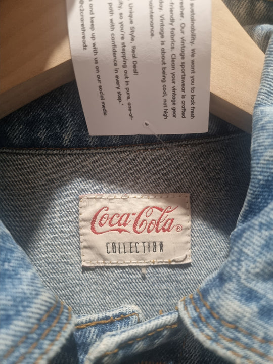 Rare 1992 Indian Motorcycle Coca Cola Denim Jacket Medium