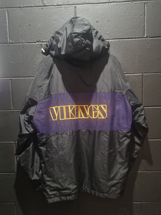 Rare Minnesota Vikings NFL Majestic Mesh Oversized Jacket XL