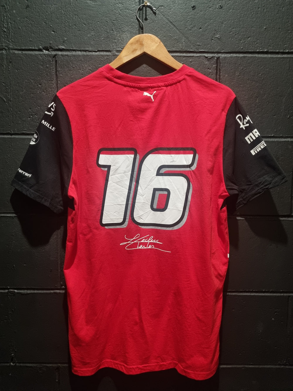 Charles LeClerc Formula 1 Ferrari Puma Shirt Medium