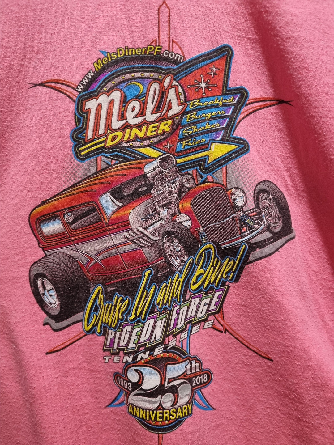 Mel's Diner 25th Anniversary 1993 - 2018 Made by Gilden XL