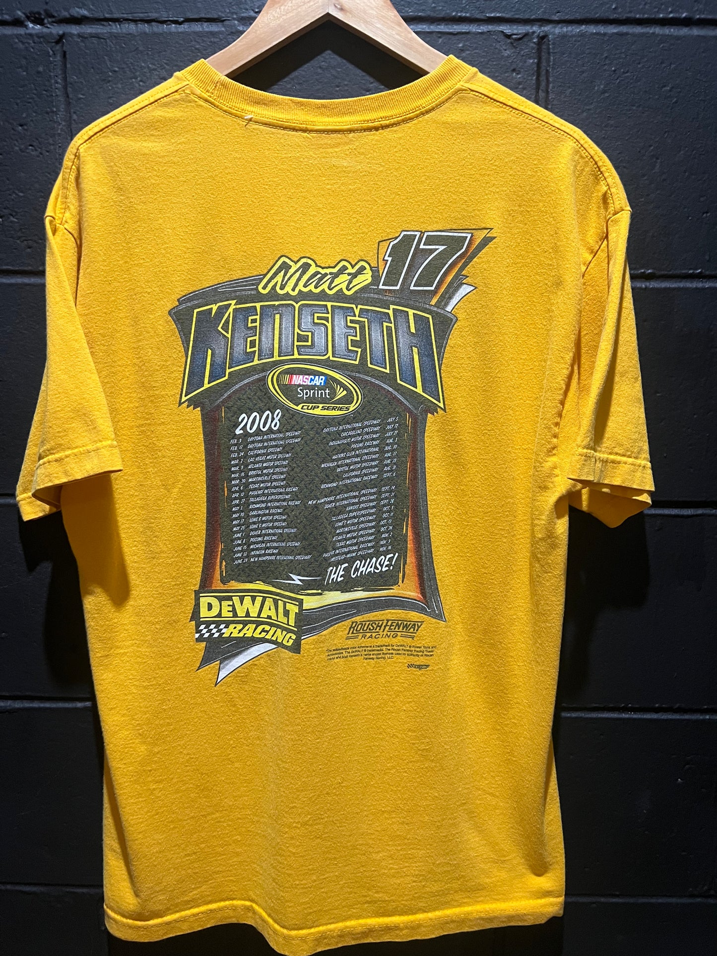 Matt Kenneth NASCAR Racing T-shirt Large
