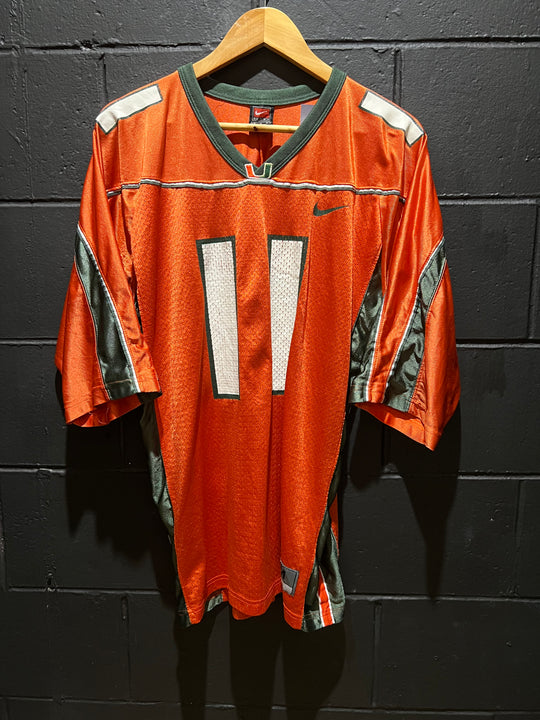 Miami Hurricanes #11 Nike NCAA Jersey Medium