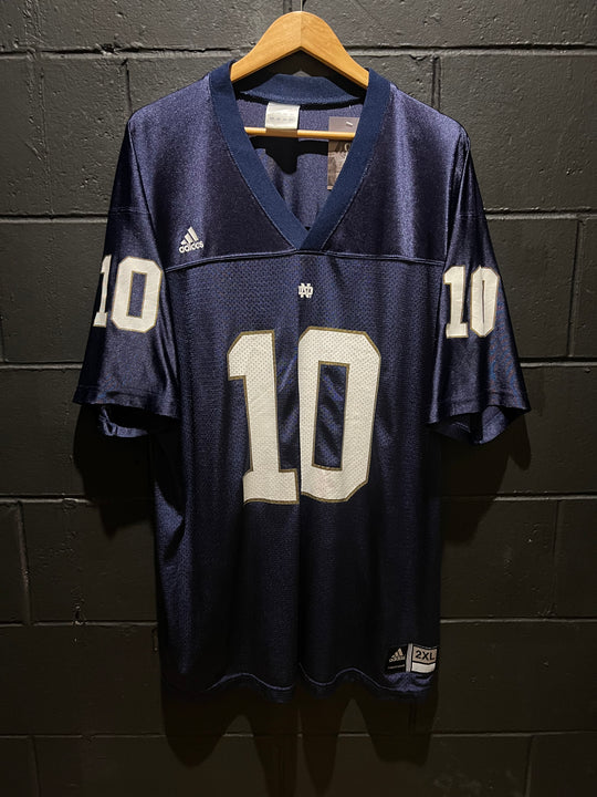 Notre Dame Adidas Regular Season NCAA Jersey #10 2XL