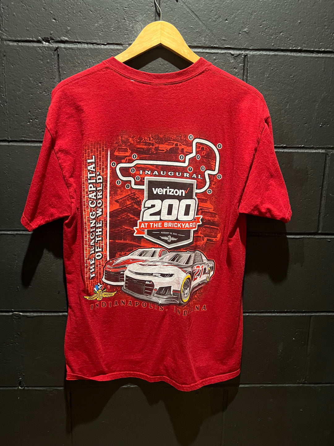 Verizon 200 at the brickyard 2021 T-shirt Large