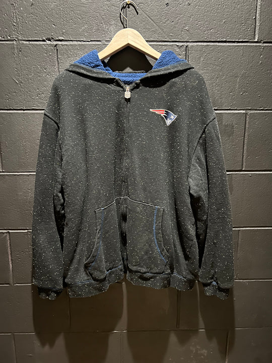 NFL New England Patriots Fleece Hoodie/Jacket Full Zip Pro Line XL