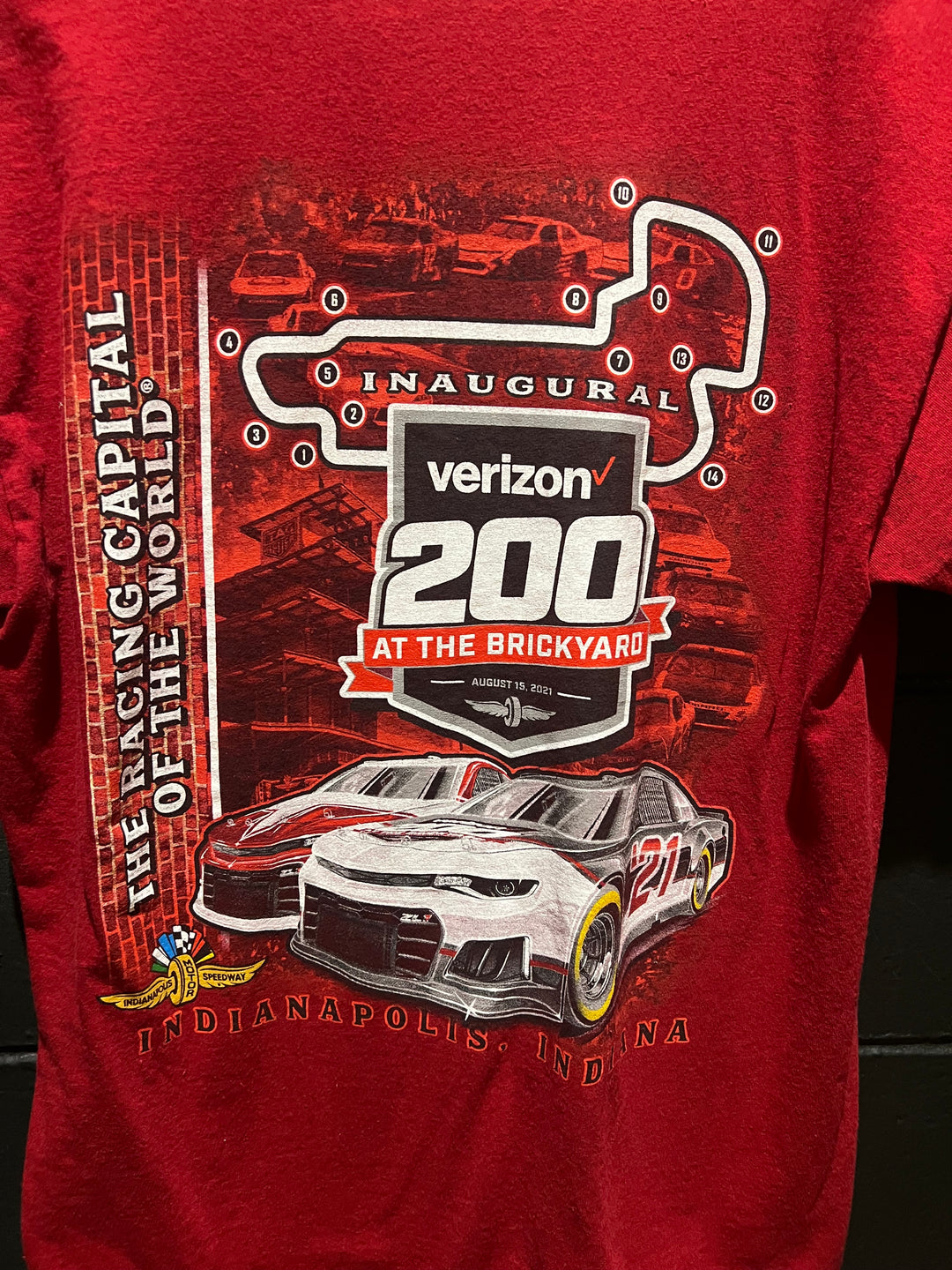 Verizon 200 at the brickyard 2021 T-shirt Large