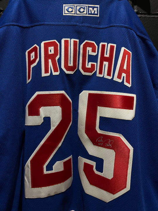 New York Rangers CCM Signed Prucha Made in Canada XL