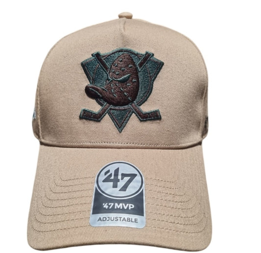 Vintage Stanley Cup Anaheim Ducks Khaki 47 MVP Snapback