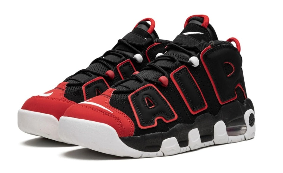 Nike Air More Uptempo GS Black White University Red