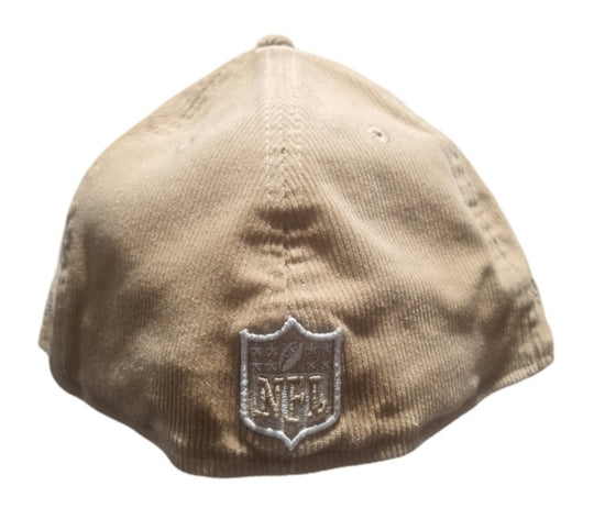 Raiders Super Bowl New Era 59Fifty Corduroy Creme Cap 7 3/8