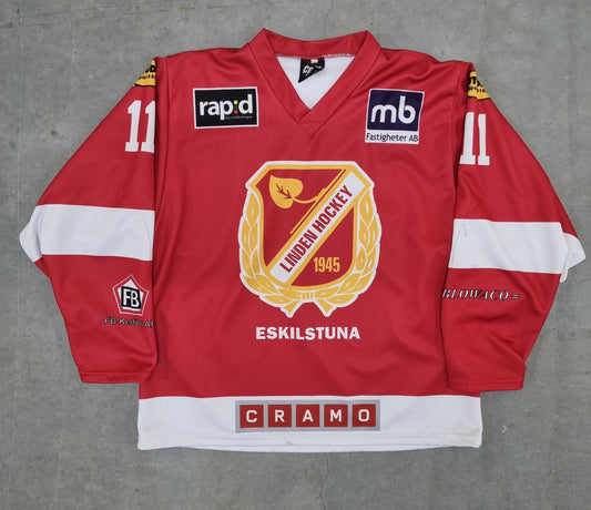 Rare 1945 Lindin Eskilstuna Sweden Player Kanto Hockey Jersey Youth L/XL