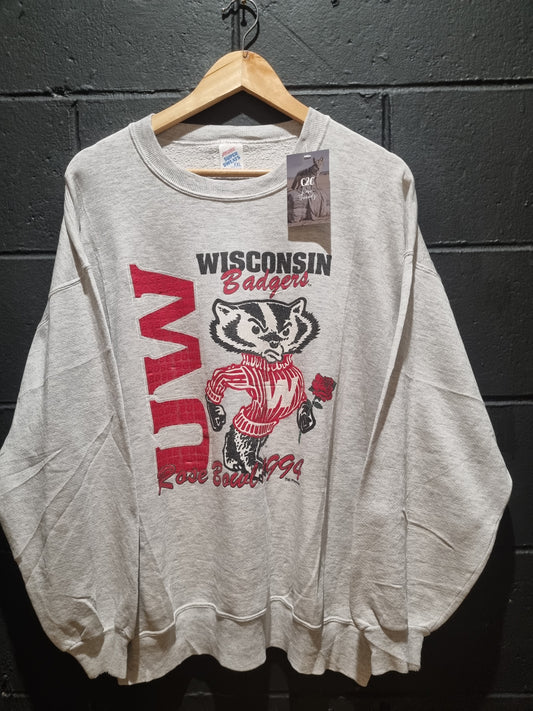 Wisconsin Badgers Rose Bowl 1994 Crewneck Jerzees Super Sweats XL