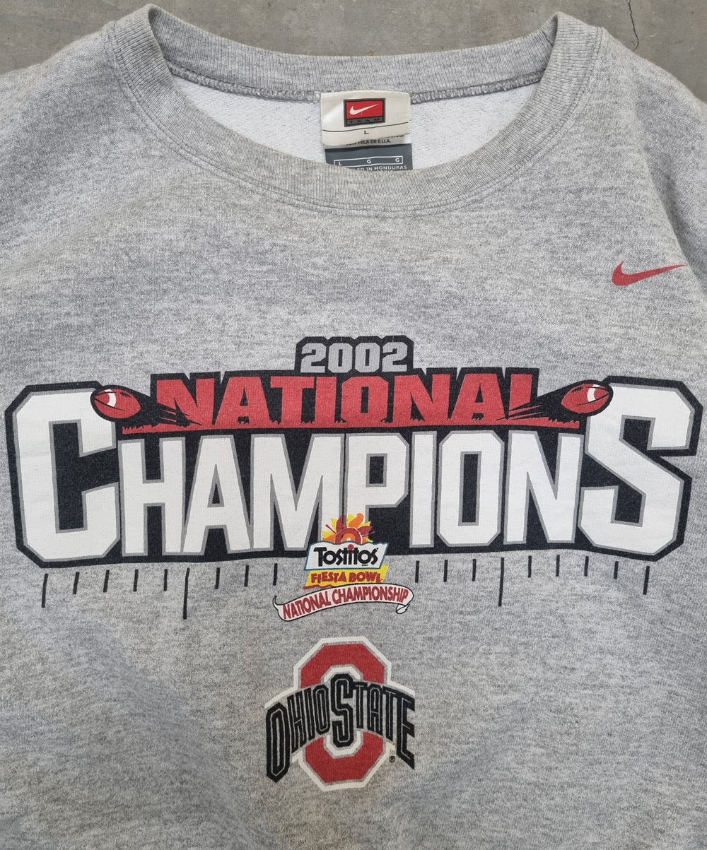 Ohio State National Champions Tostitos 2002 Nike Made in Honduras Sweater Large