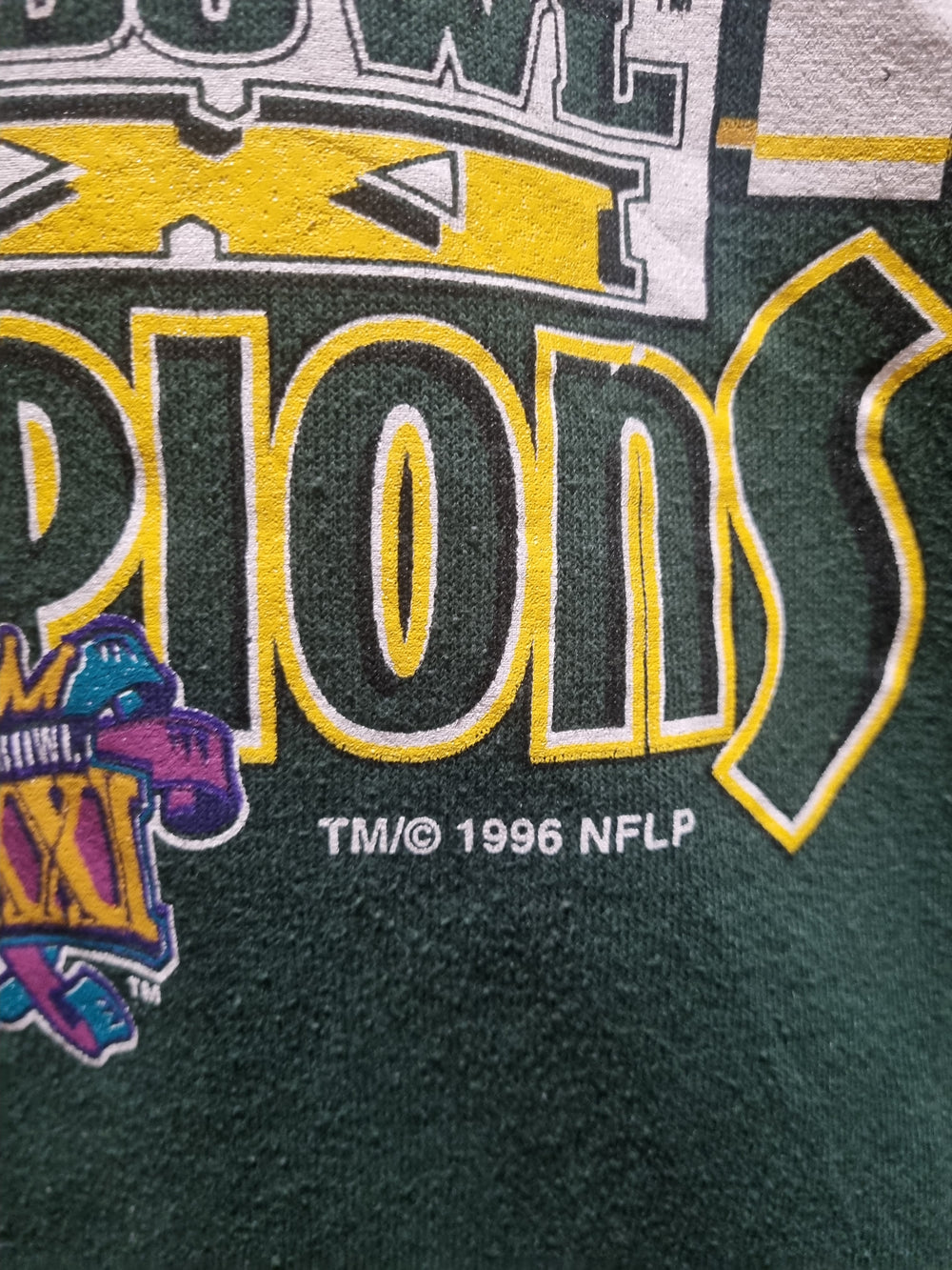 Green Bay Packers Super Bowl Champions NFLP 1996 Crewneck Large