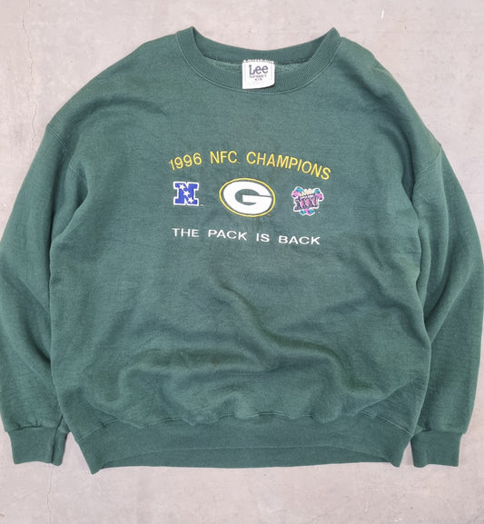 Green Bay Packers Super Bowl 1996 NFC Champions Lee Sport Made in USA XL