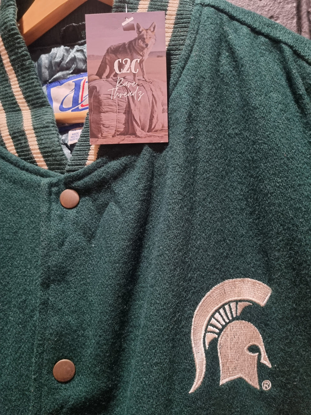 True Vintage Michigan State Spartans Logo Athletic Letterman Jacket XL