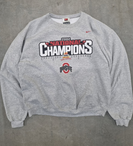 Ohio State National Champions Tostitos 2002 Nike Made in Honduras Sweater Large