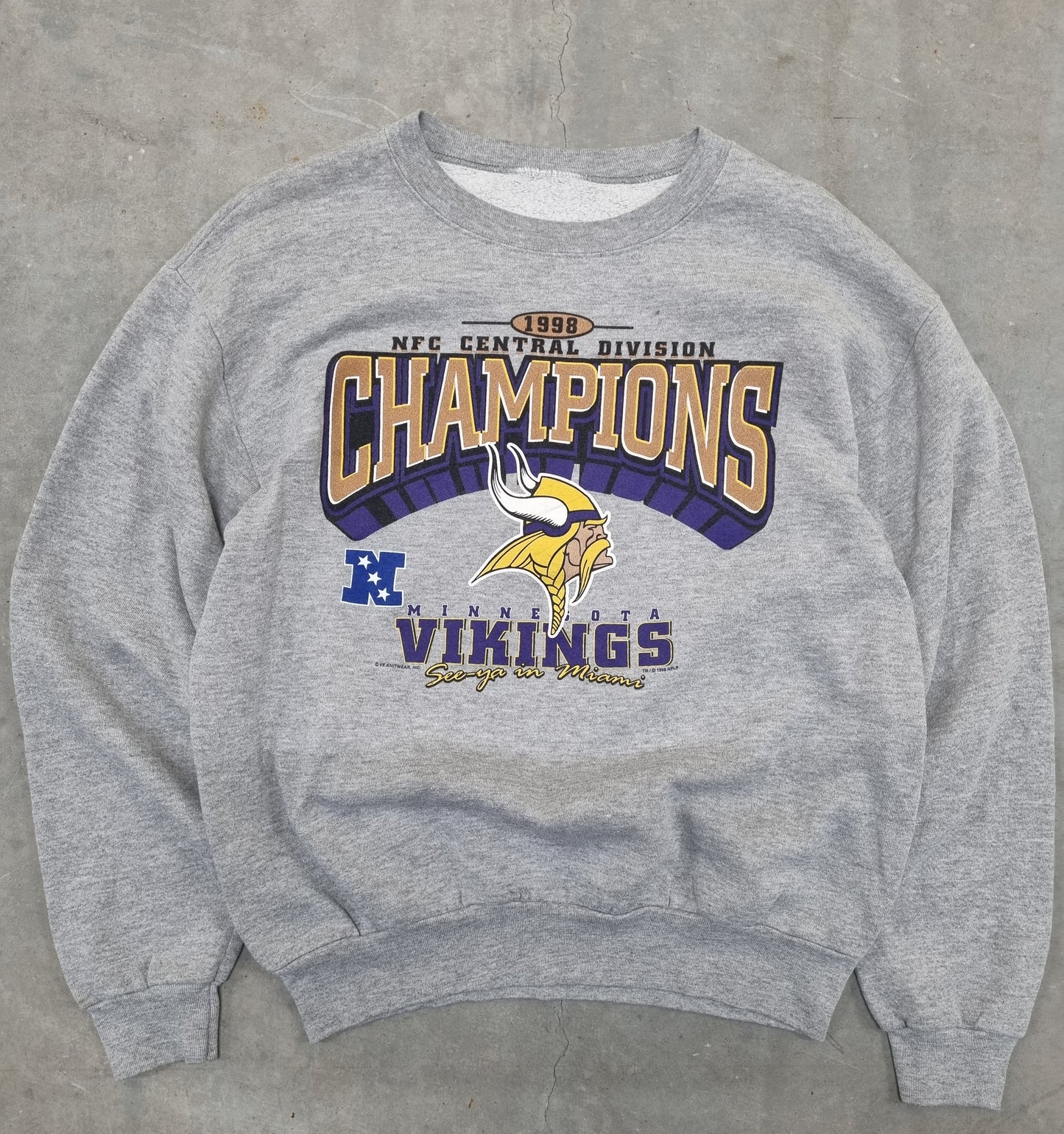 True Vintage Minnesota Vikings 1998 NFC Champions VF Imagewear Large