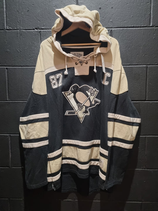 Pittsburgh Penguins Crosby Old Time Hockey Hoodie XL