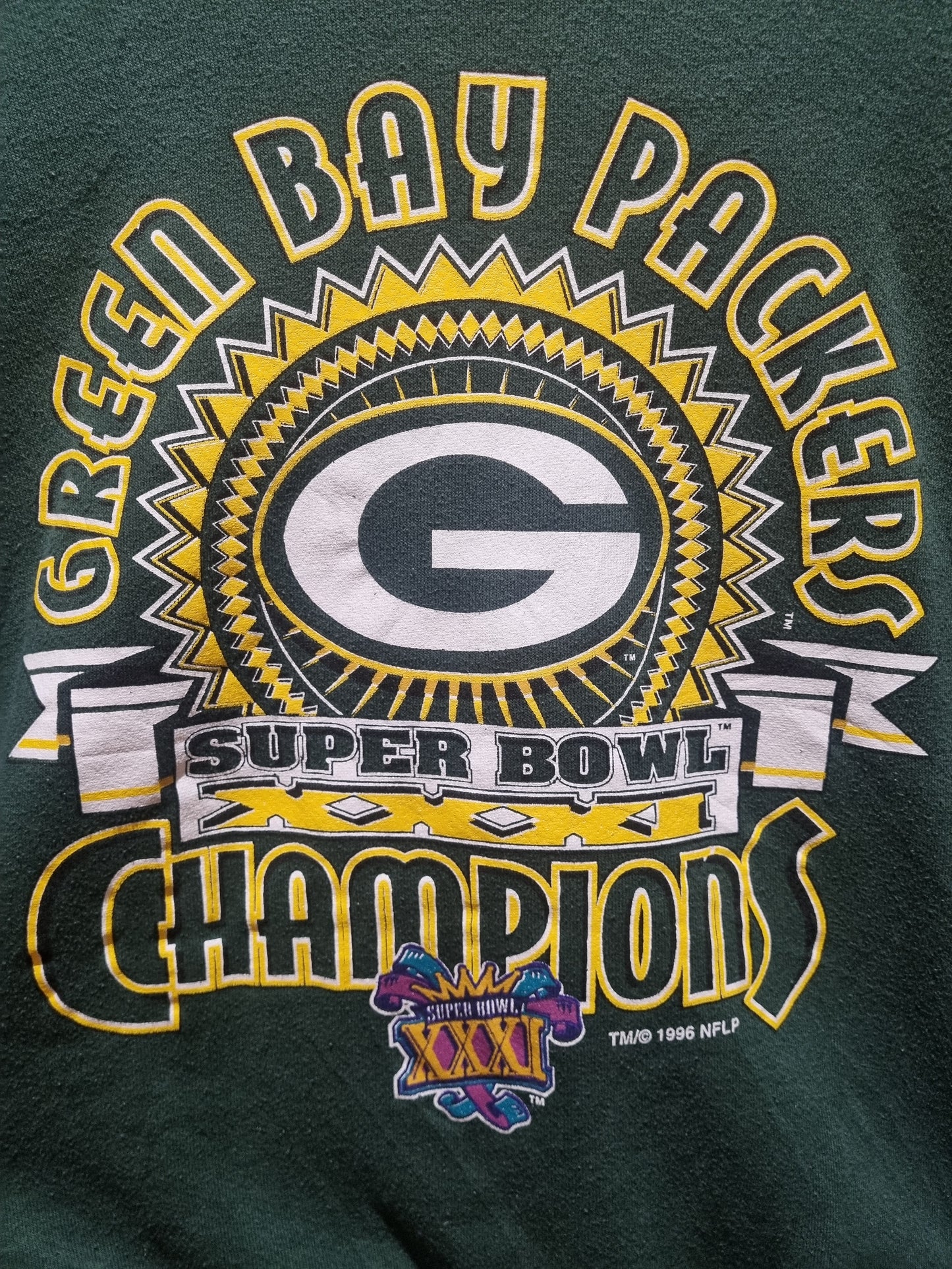 Green Bay Packers Super Bowl Champions NFLP 1996 Crewneck Large