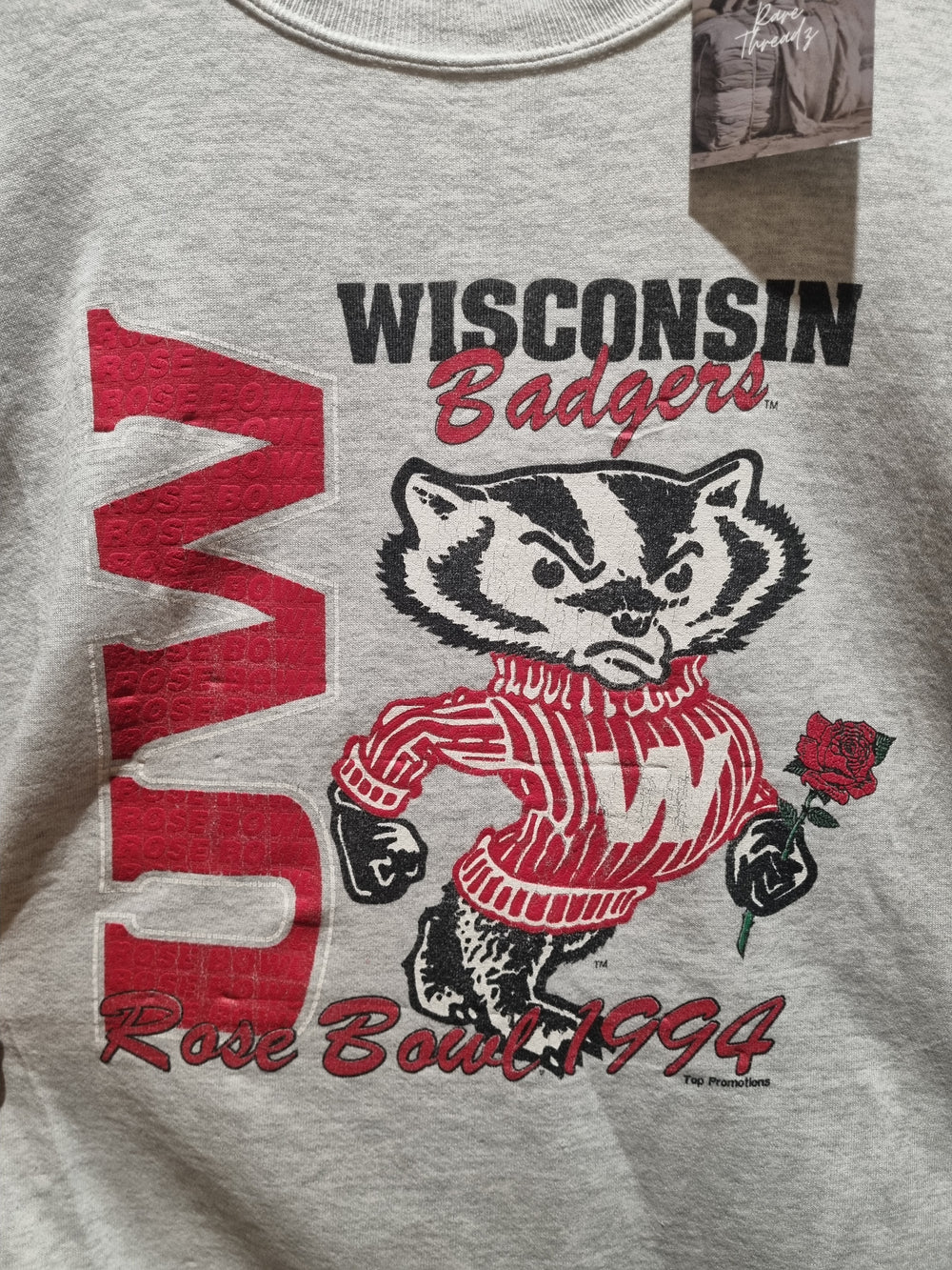 Wisconsin Badgers Rose Bowl 1994 Crewneck Jerzees Super Sweats XL