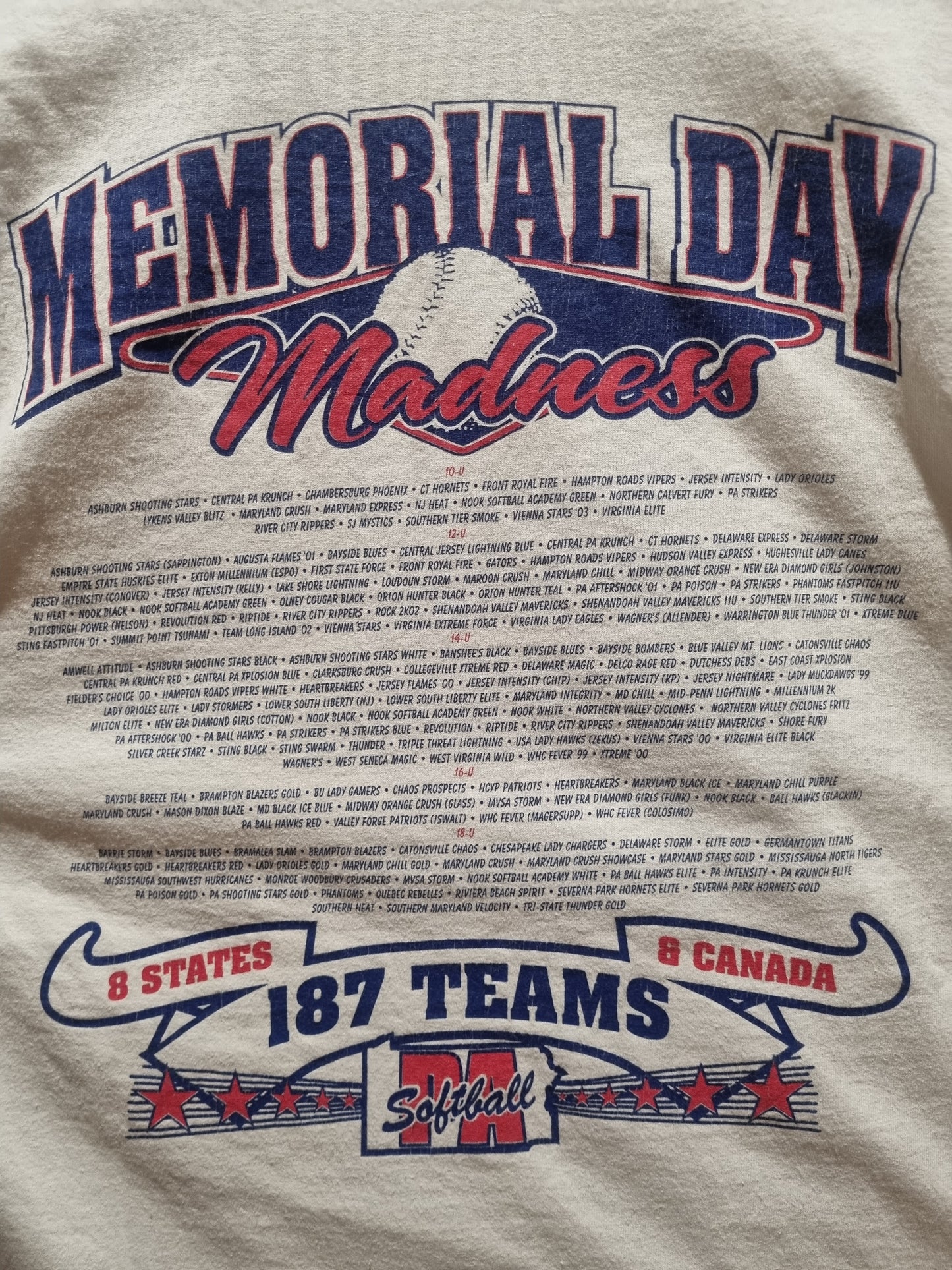 Historical Memorial Day 8 States and Canada Softball 2014 Madness Large