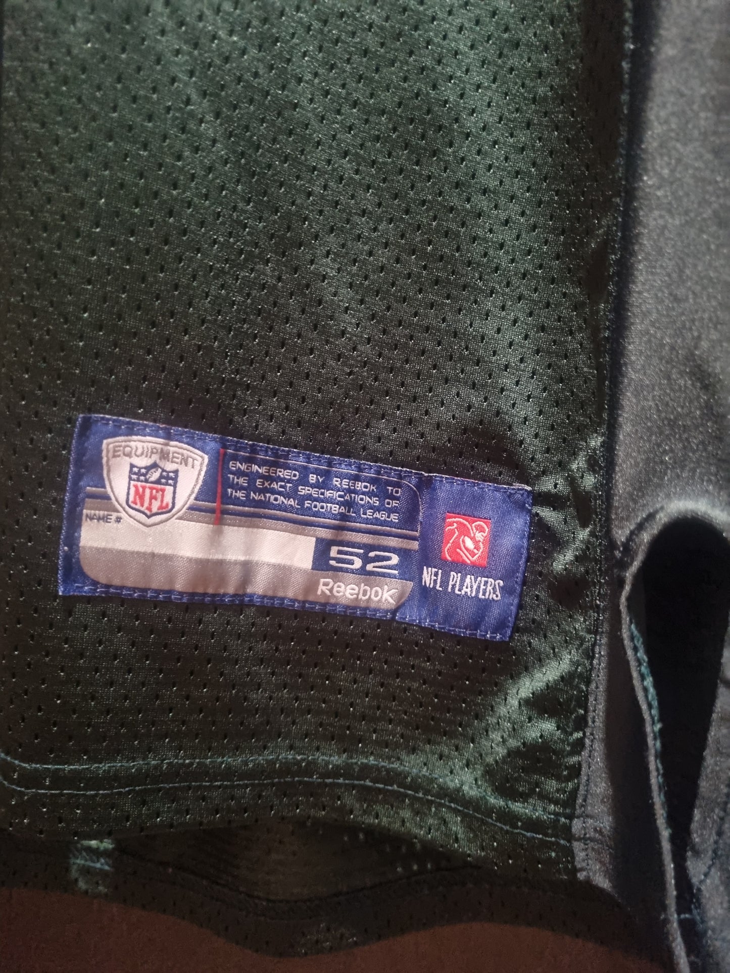 Green Bay Packers Jennings On Field Reebok 52 / XL