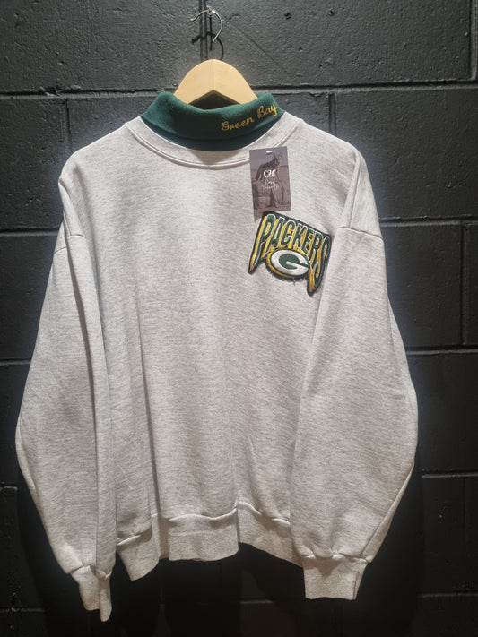 Green Bay Packers Turtleneck Jumper Made in USA Majestic XL
