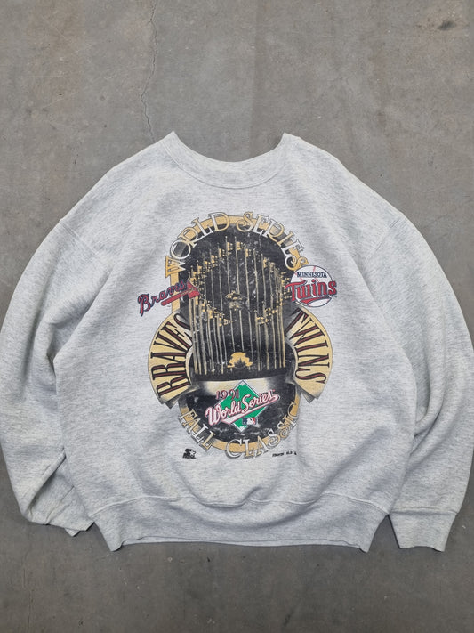 1991 World Series Atlanta Braves Vs Minnesota Twins Fruit of the Loom Large