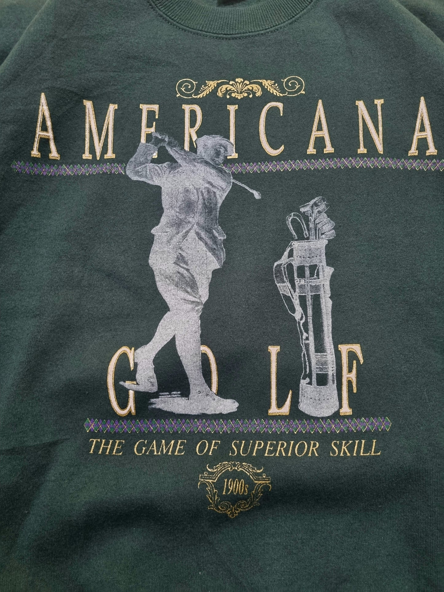 Rare True Vintage Americana Golf Made by Bassett Walker Large