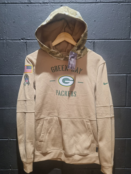 Green Bay Packers Salute to Service Camo Nike Dri Fit Hoodie Medium