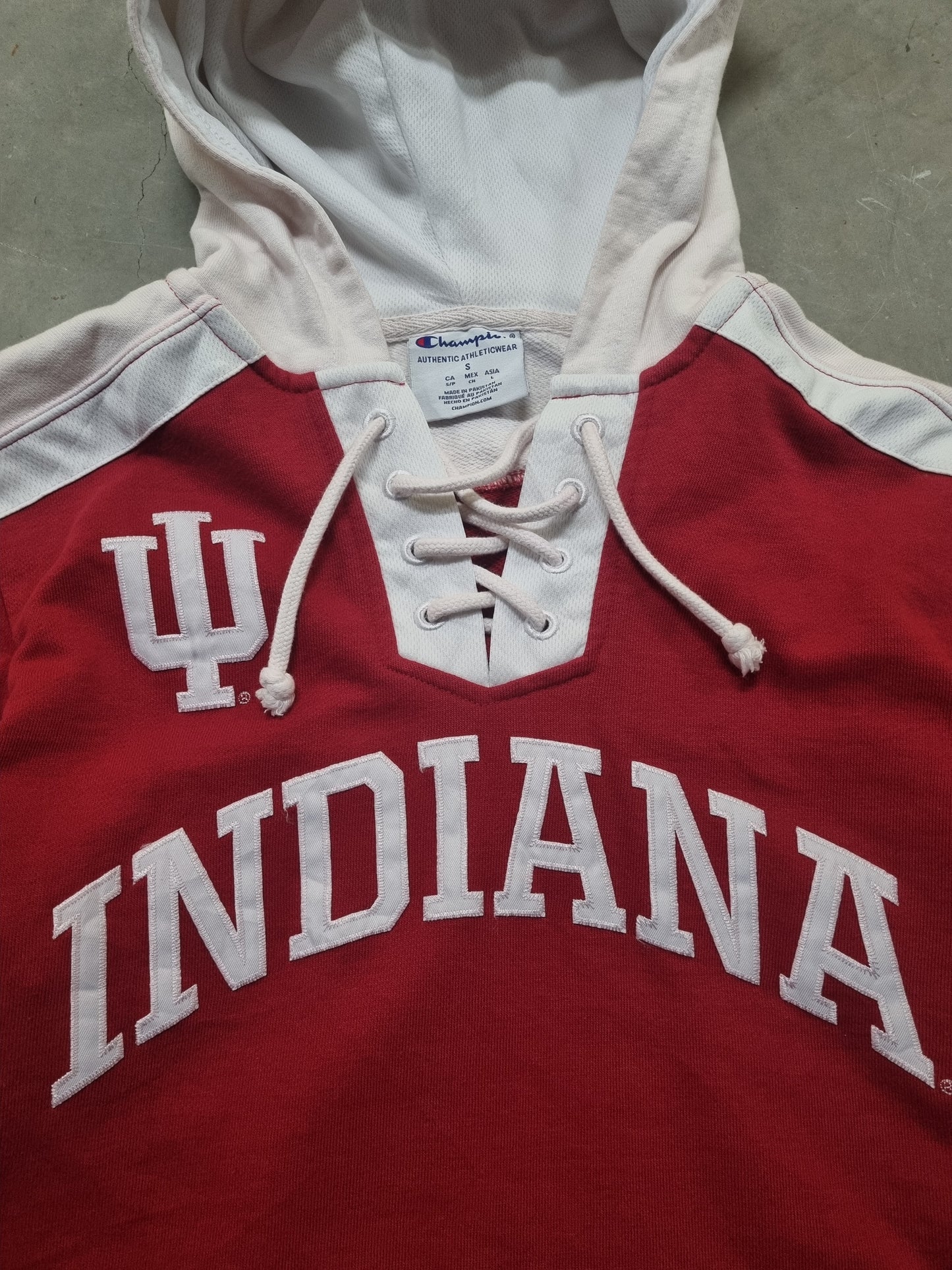 Indiana Hoosier Throwback Hockey Champion Hoodie Small