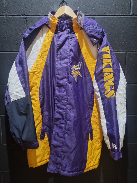 Minnesota Vikings Oversized Long Jacket Large